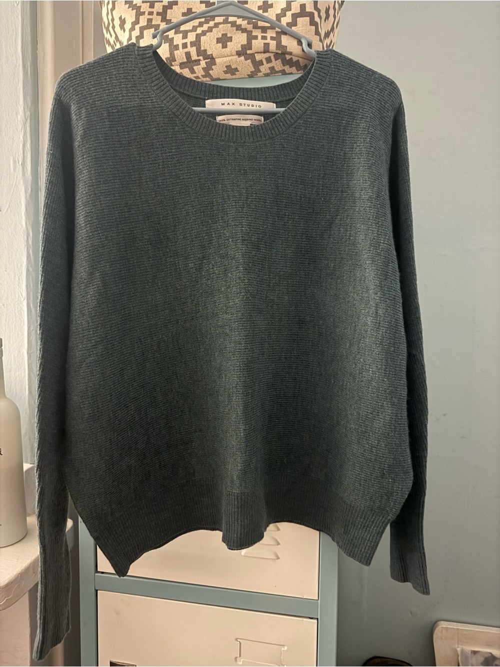 Max Studio Dark Charcoal Crewneck Sweater